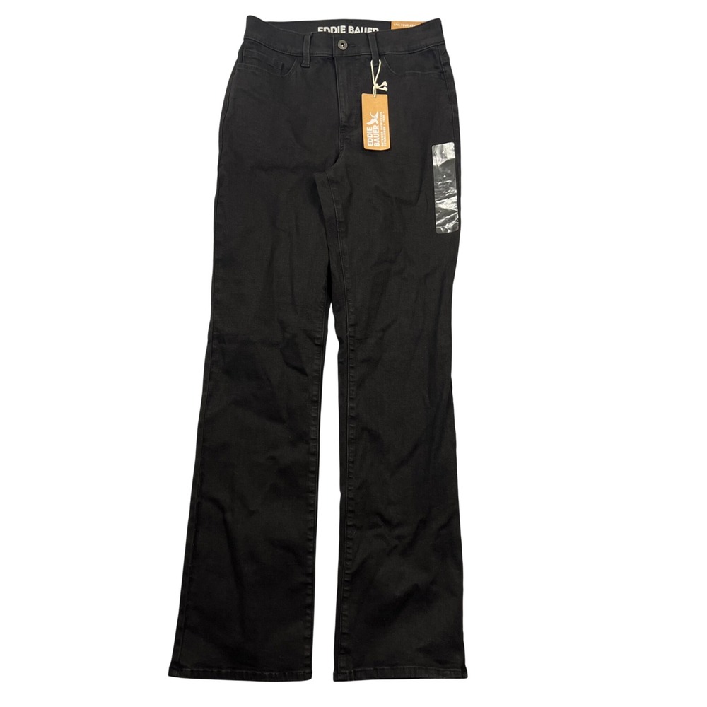 Eddie Bauer Womens 4 Black Venture Stretch High Rise Bootcut Jeans Outdoor Pants